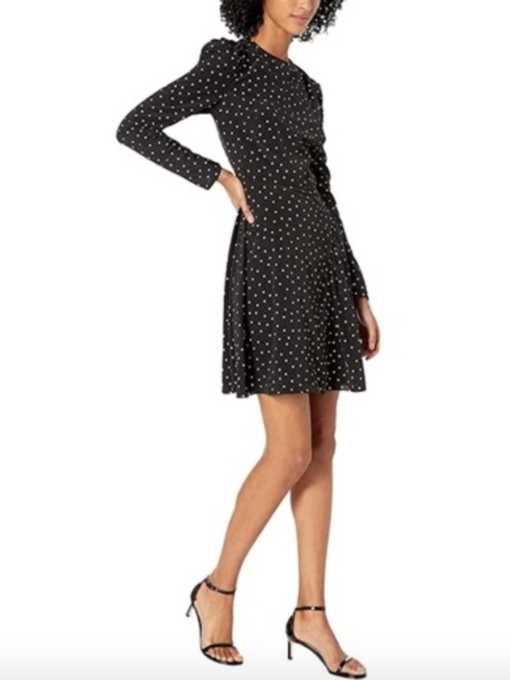 New ML Monique Lhuillier Long Sleeve Polka Dot Dress Size 8